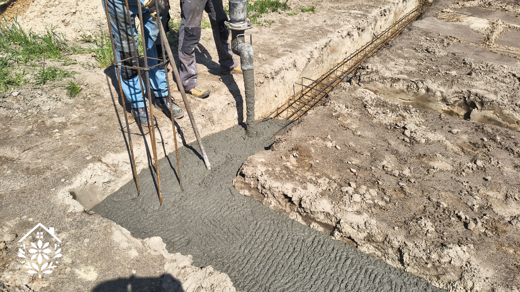 Betonowanie fundamentów Domu Kujawskiego nr 001